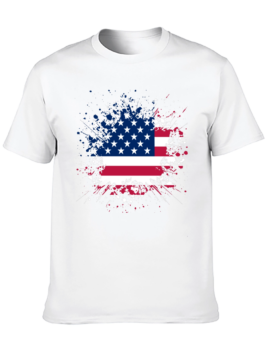 American Flag Splatter Graphic T-Shirt