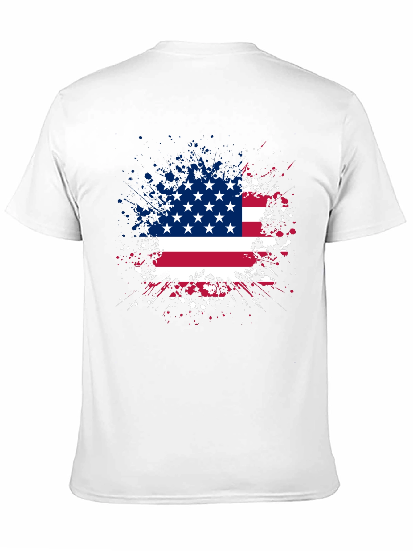 American Flag Splatter Graphic T-Shirt