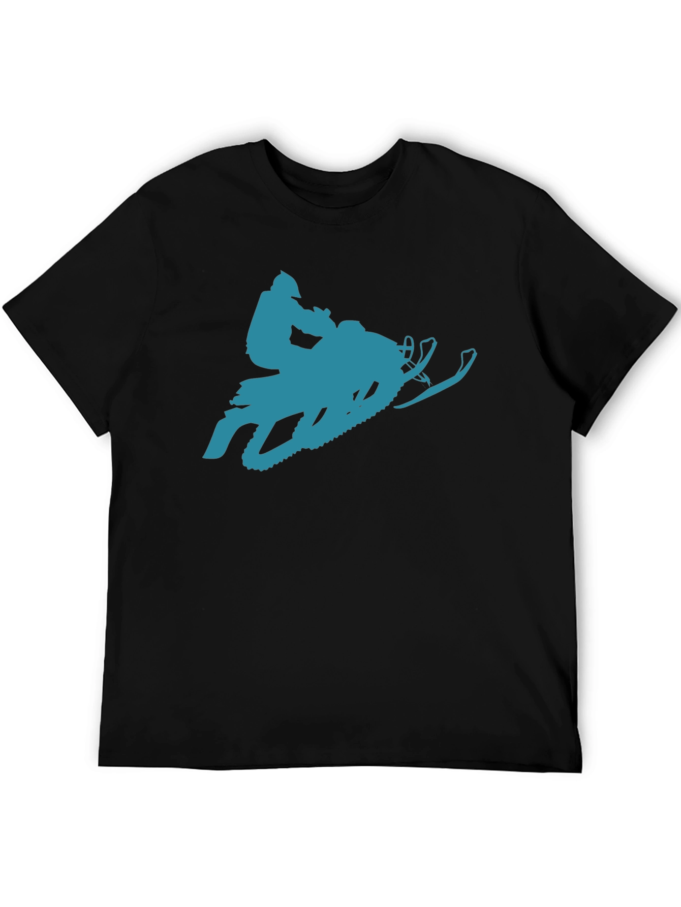 Snowmobile Graphic T-Shirt - Black