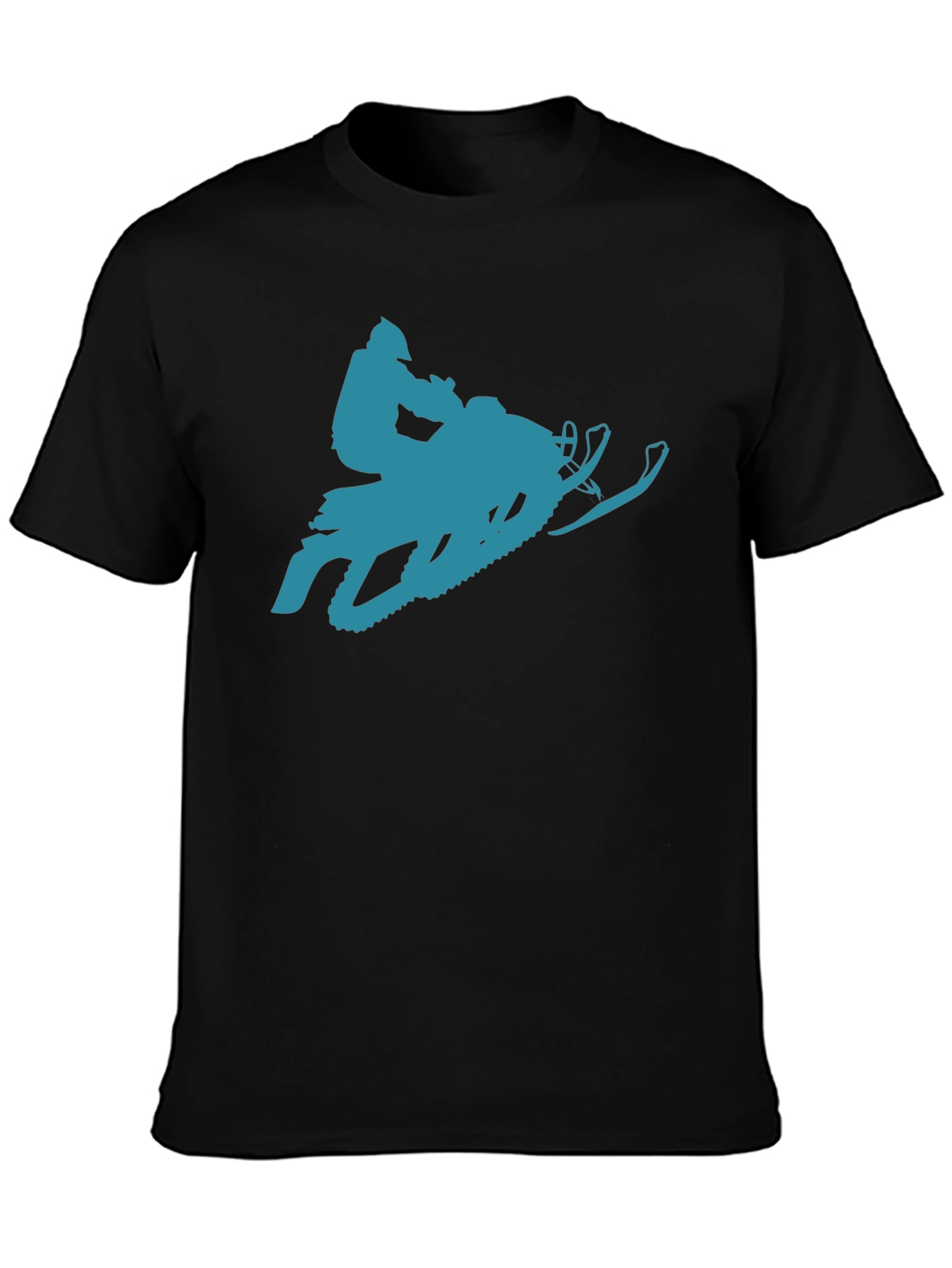 Snowmobile Graphic T-Shirt - Black