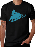 Snowmobile Graphic T-Shirt - Black