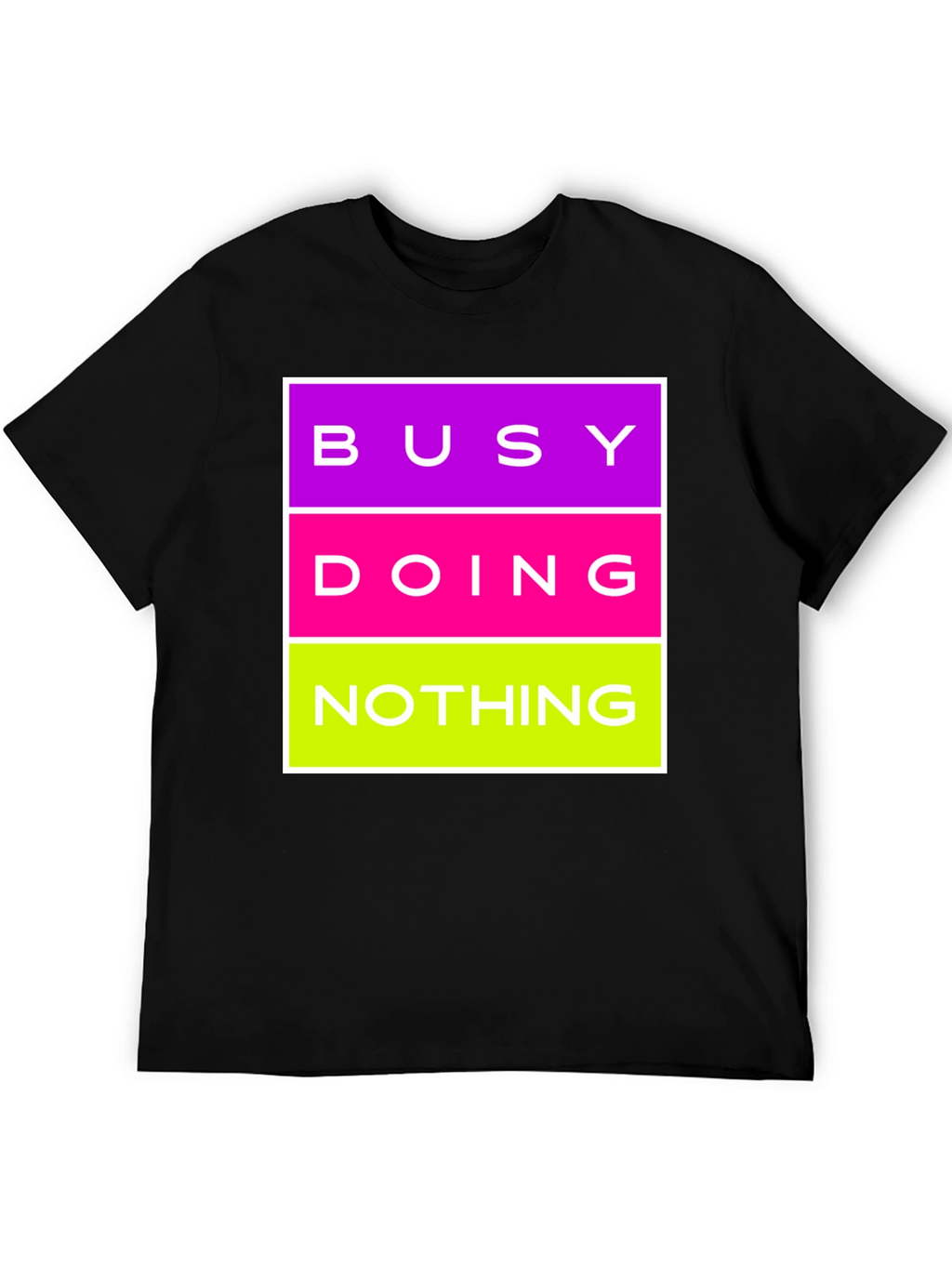 Busy Doing Nothing Graphic Tee - Black