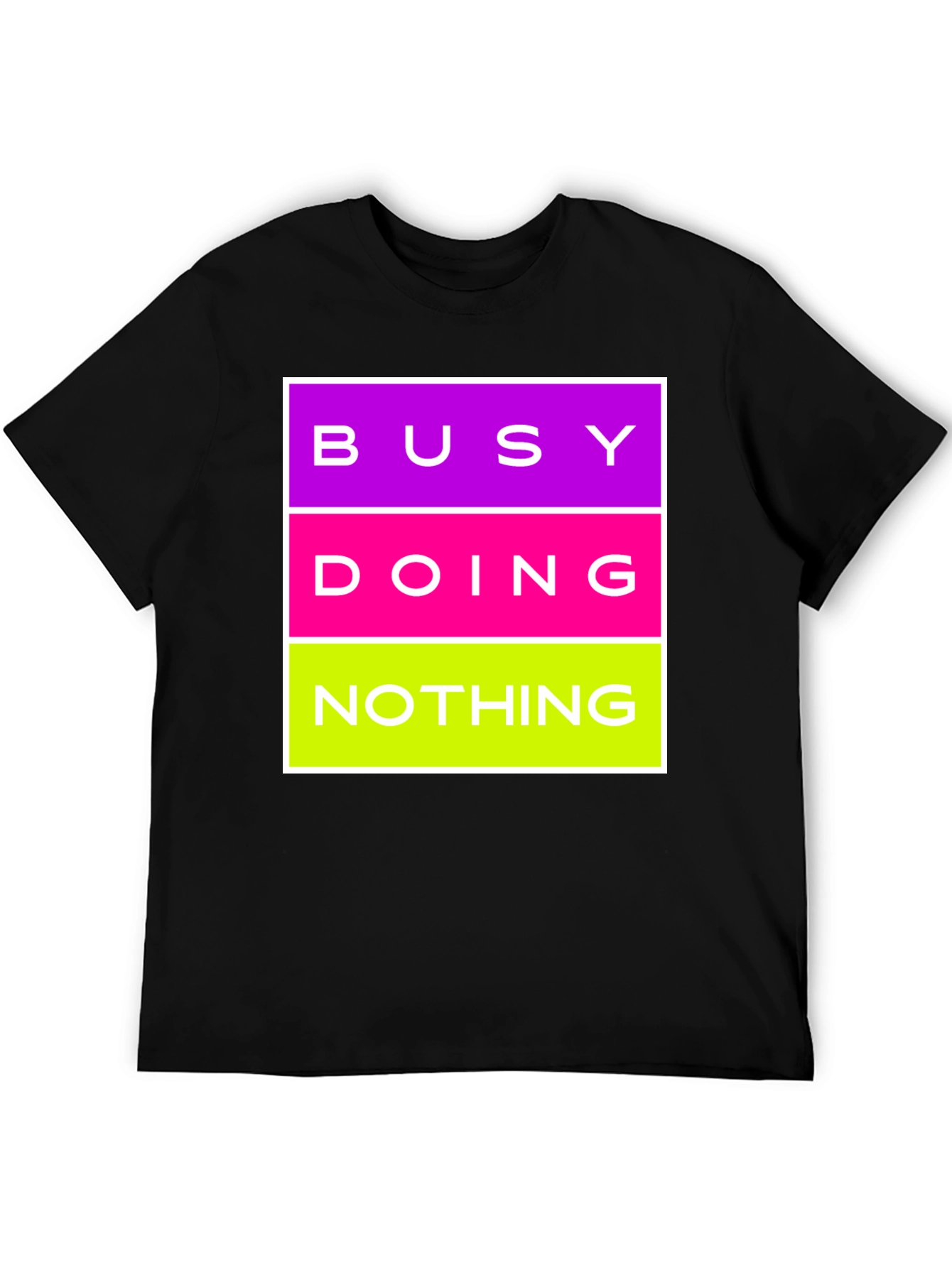 Busy Doing Nothing Graphic Tee - Black