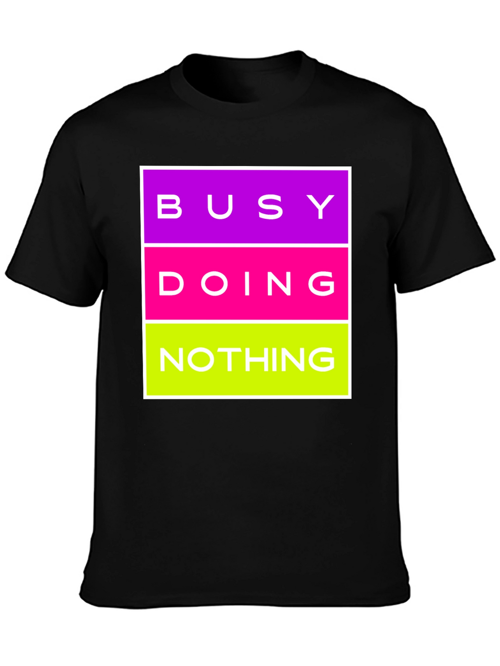 Busy Doing Nothing Graphic Tee - Black