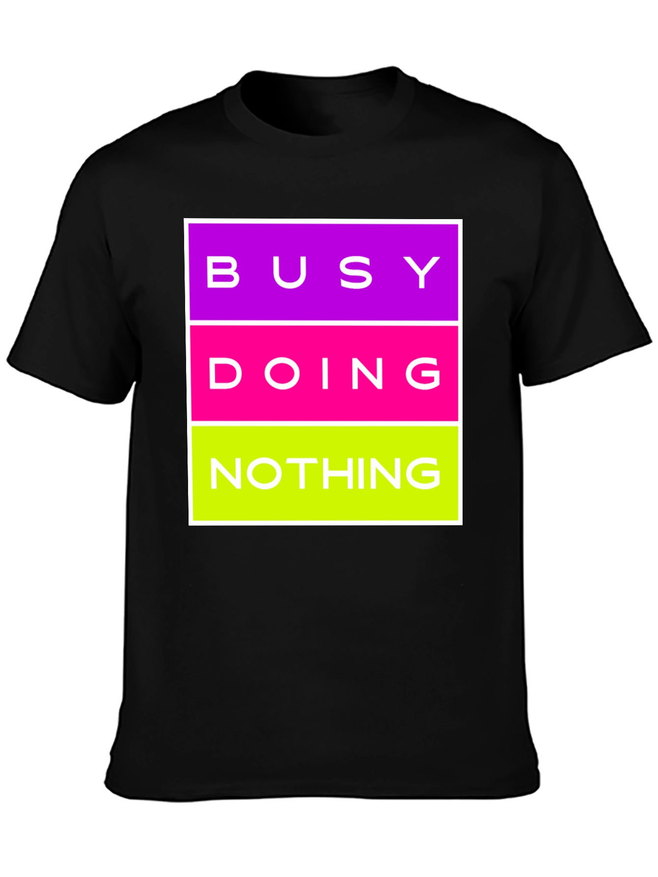 Busy Doing Nothing Graphic Tee - Black