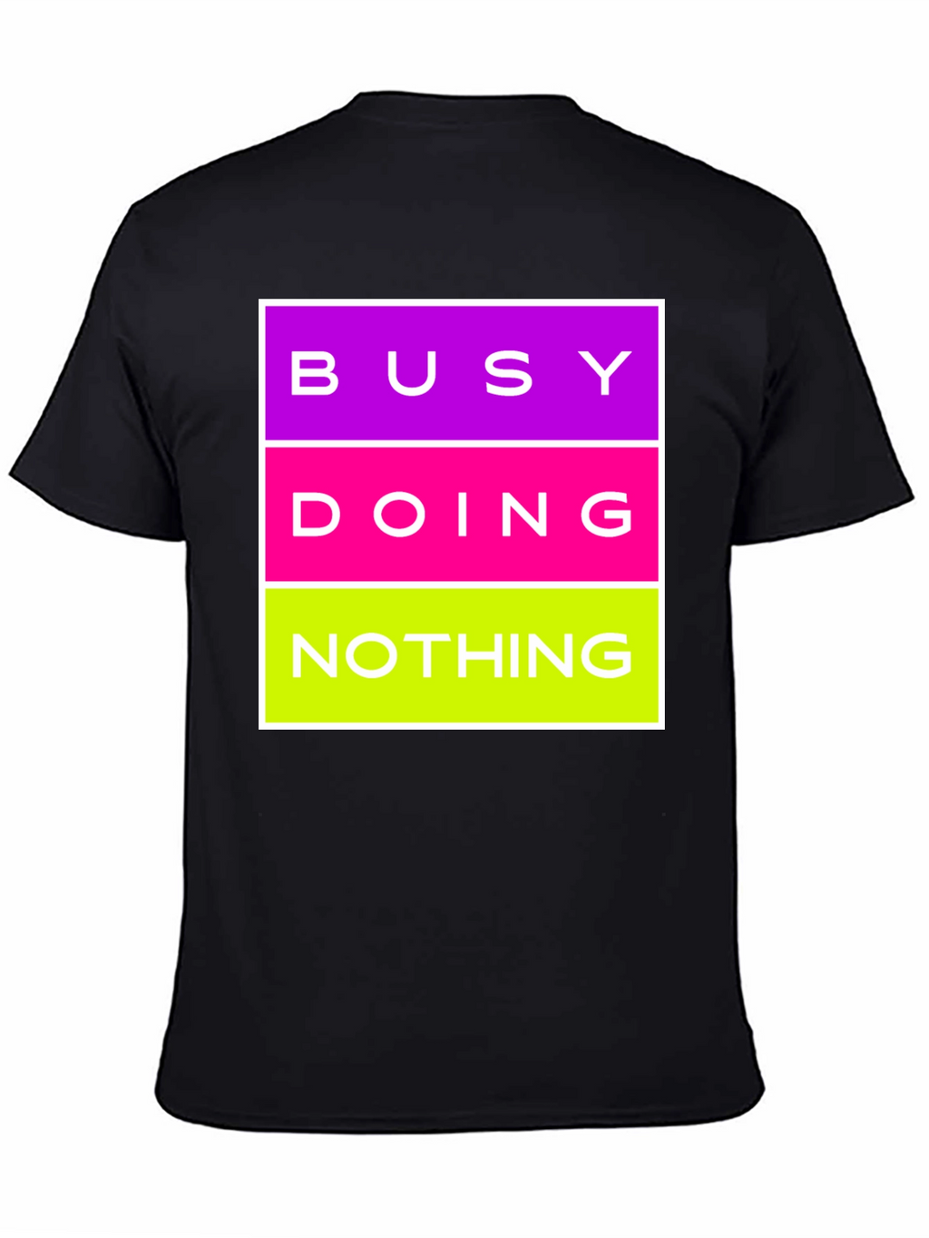 Busy Doing Nothing Graphic Tee - Black