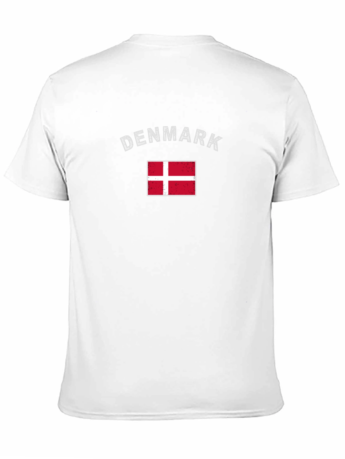 Denmark Flag Graphic T-Shirt - Distressed Design
