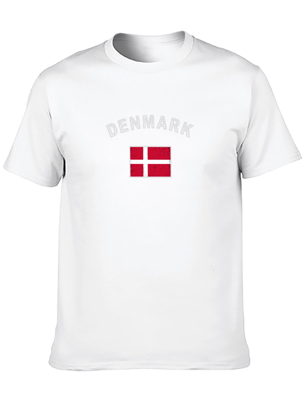 Denmark Flag Graphic T-Shirt - Distressed Design