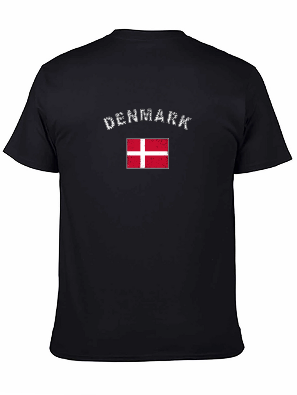 Denmark Flag Graphic T-Shirt - Distressed Design