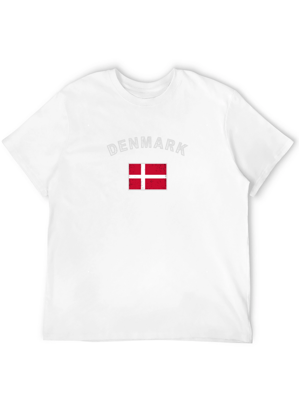 Denmark Flag Graphic T-Shirt - Distressed Design
