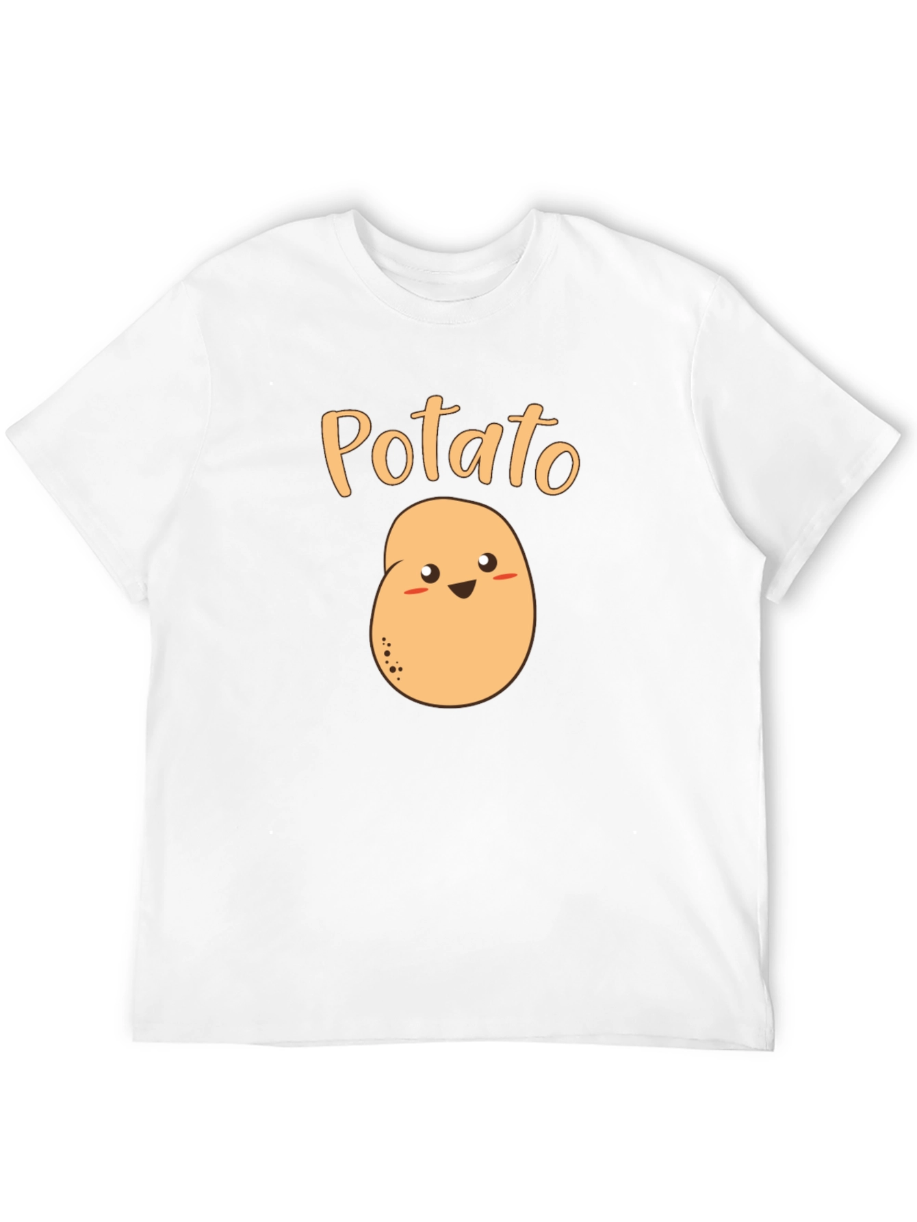Cute Potato Graphic T-Shirt - Black