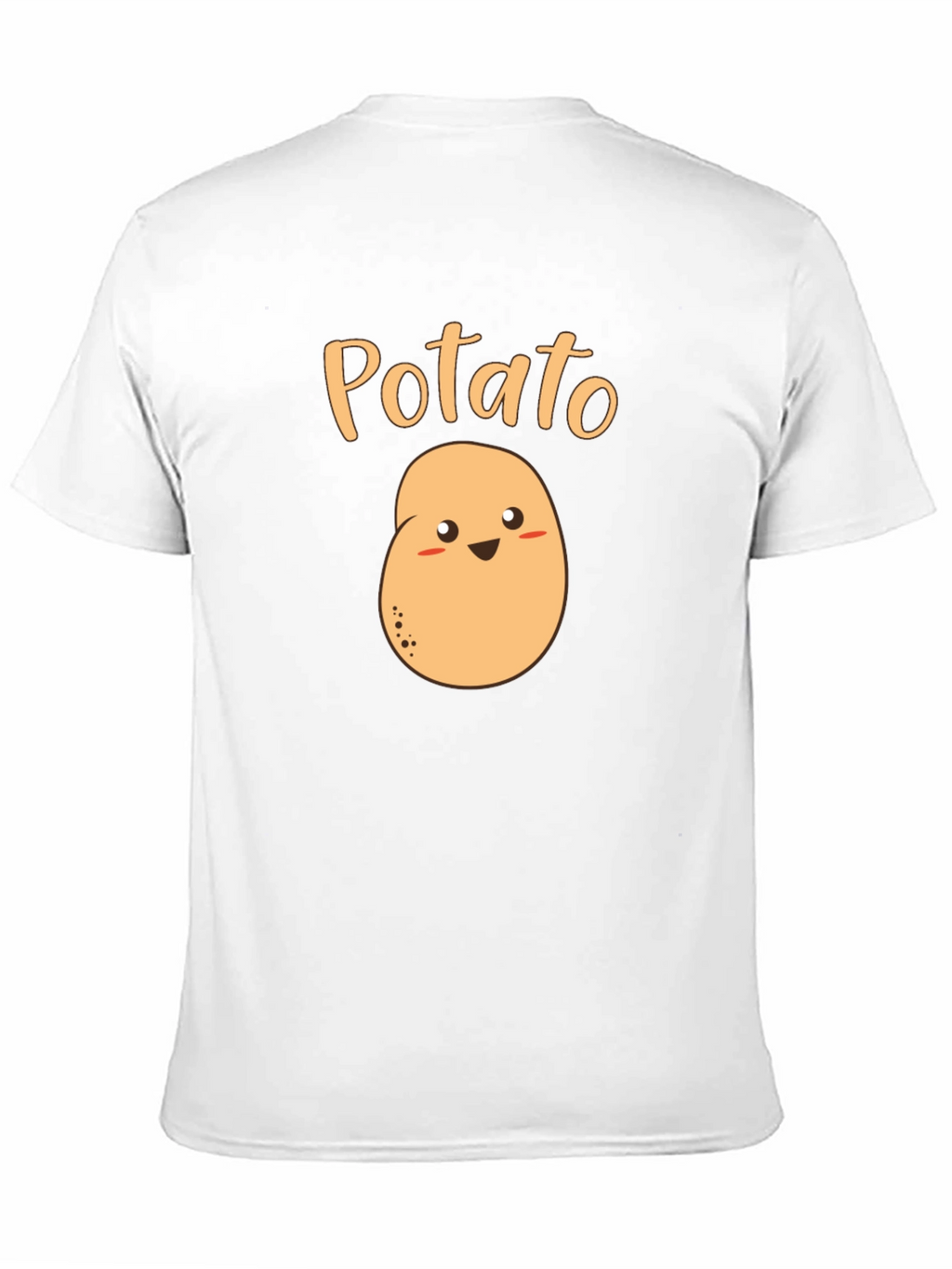 Cute Potato Graphic T-Shirt - Black