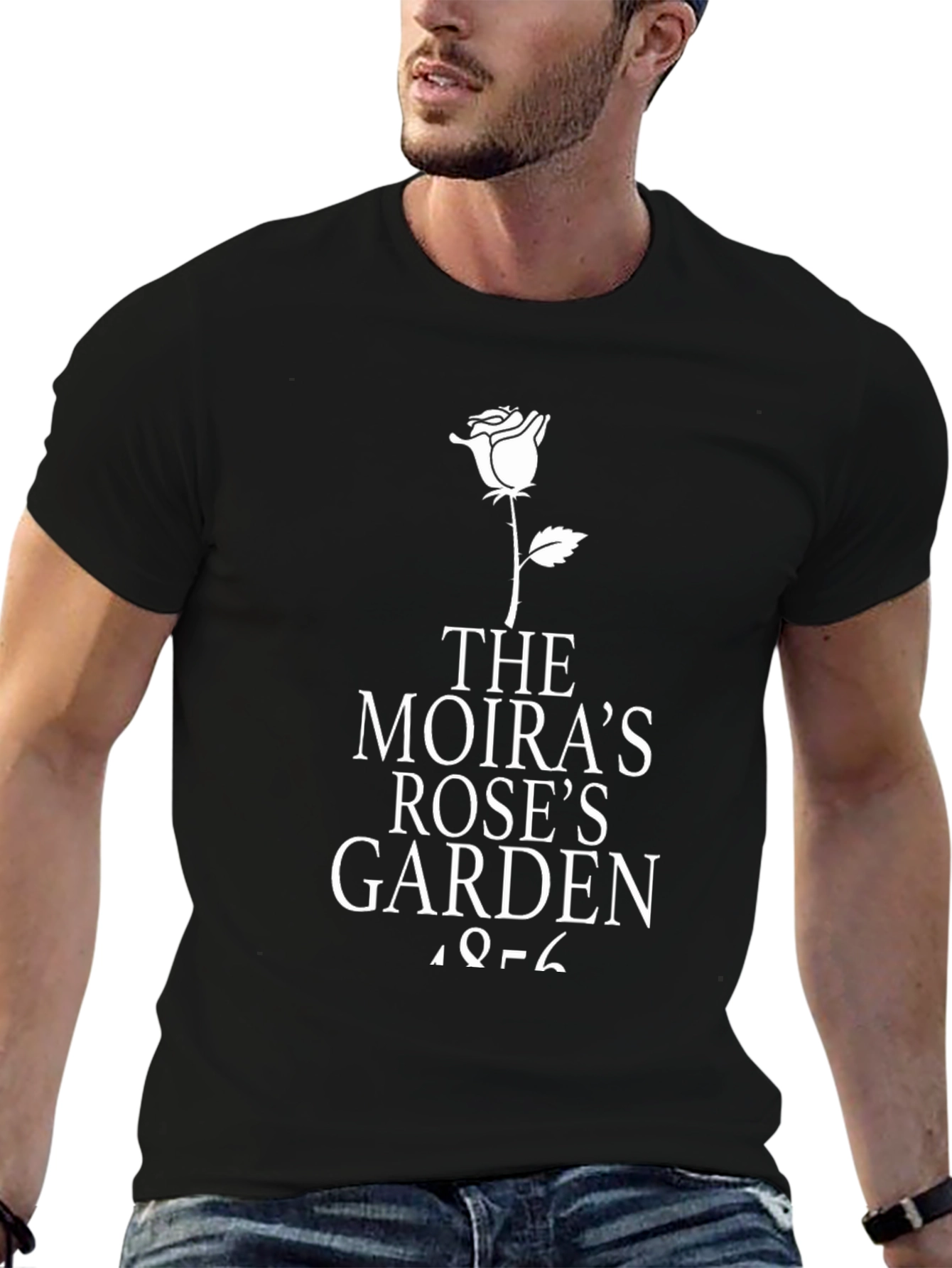 Moiras Rose Garden Black T-Shirt