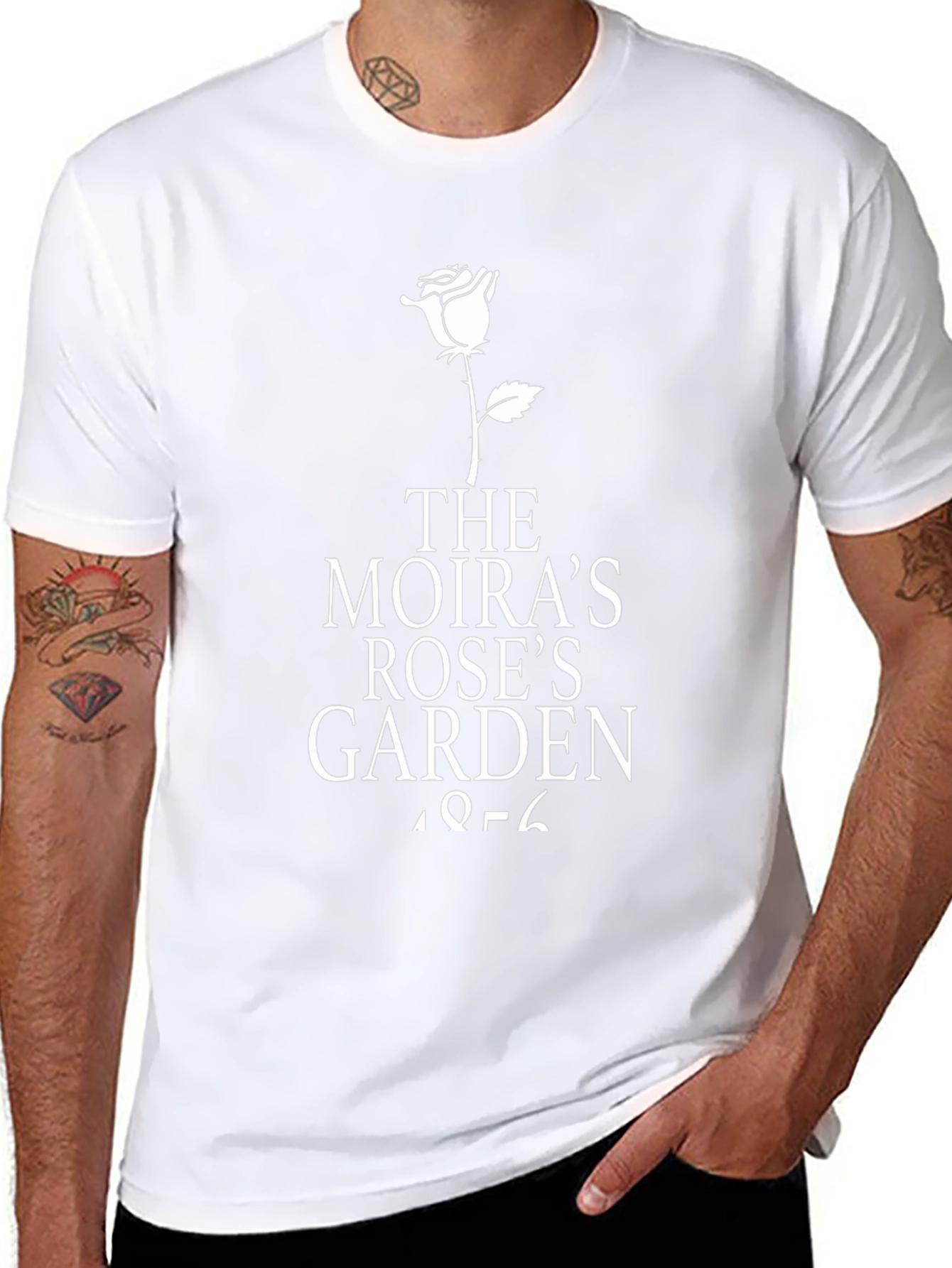 Moiras Rose Garden Black T-Shirt