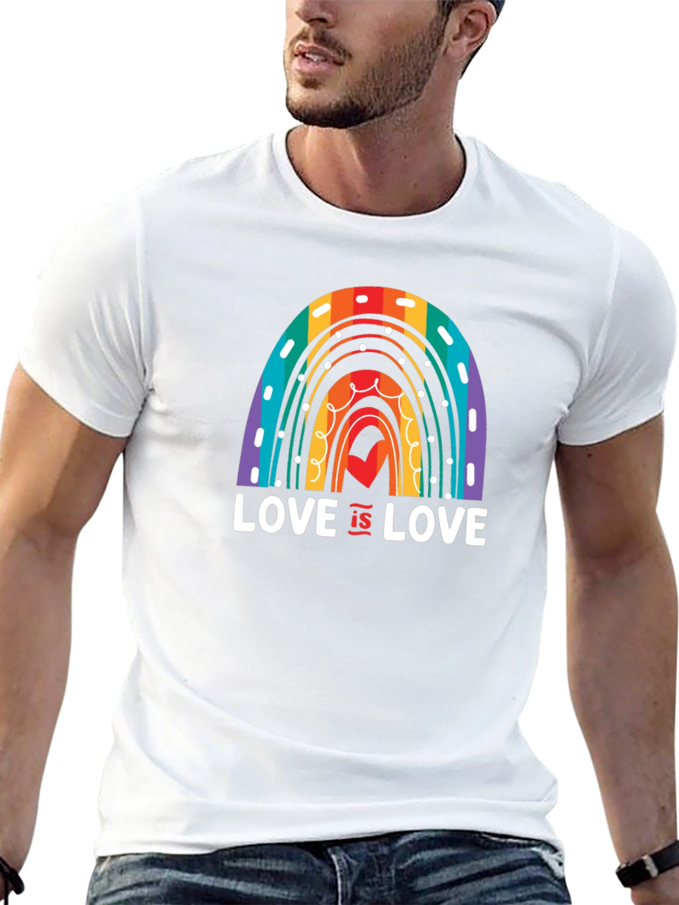 Love is Love Rainbow Graphic T-Shirt