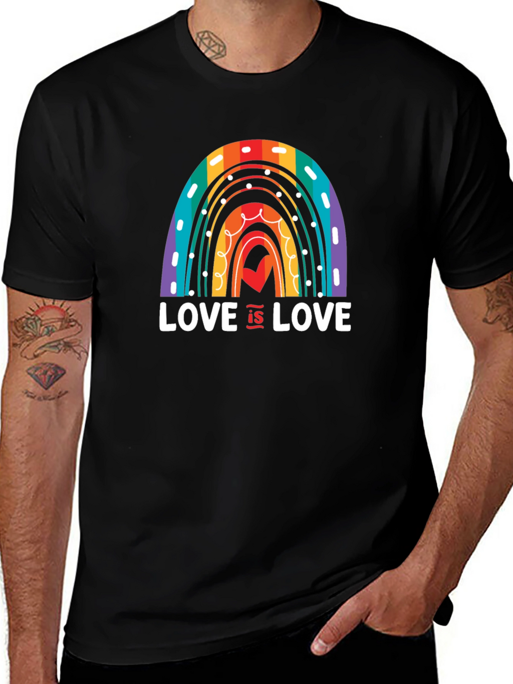 Love is Love Rainbow Graphic T-Shirt