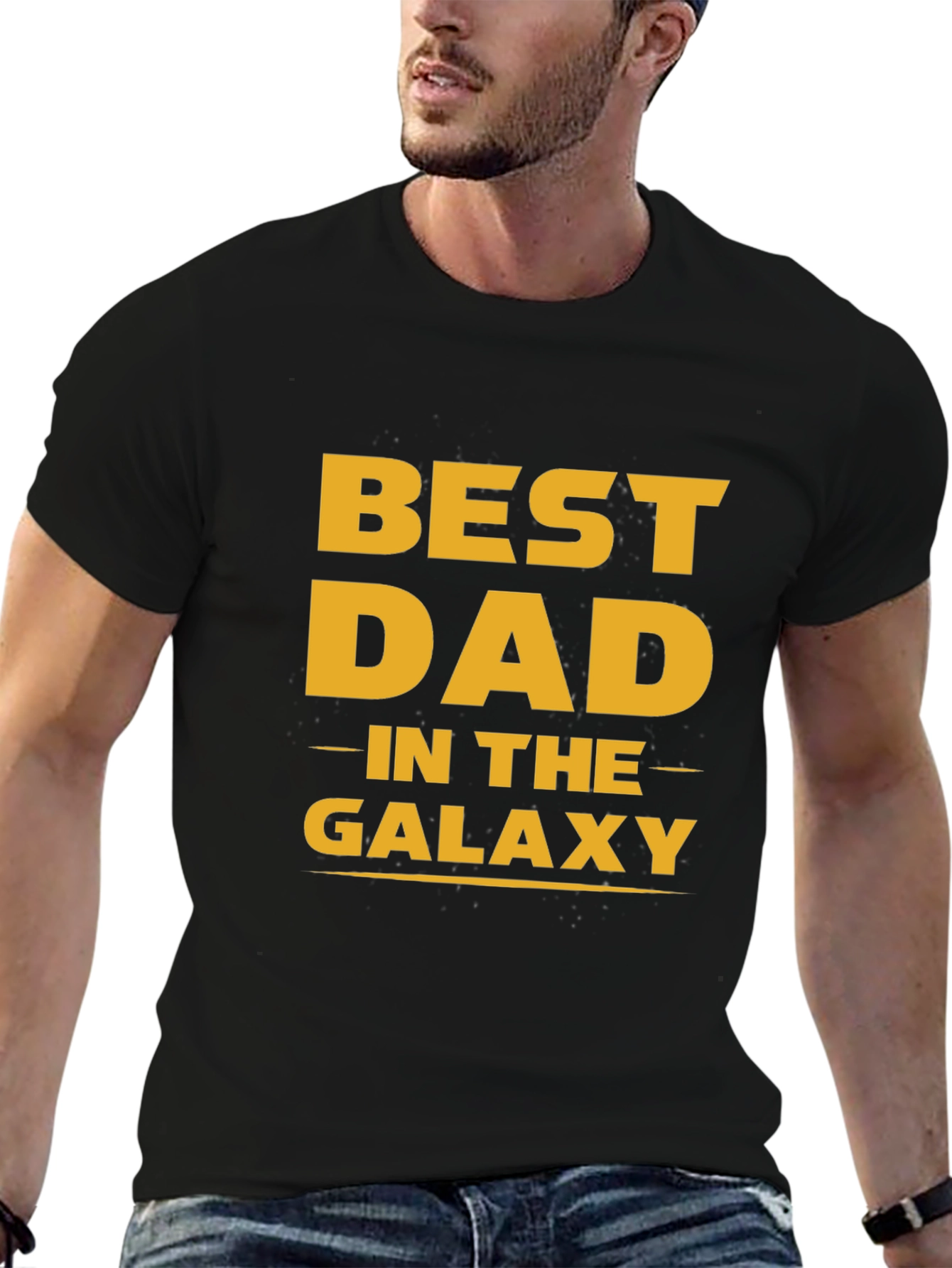 Best Dad in the Galaxy Black T-Shirt