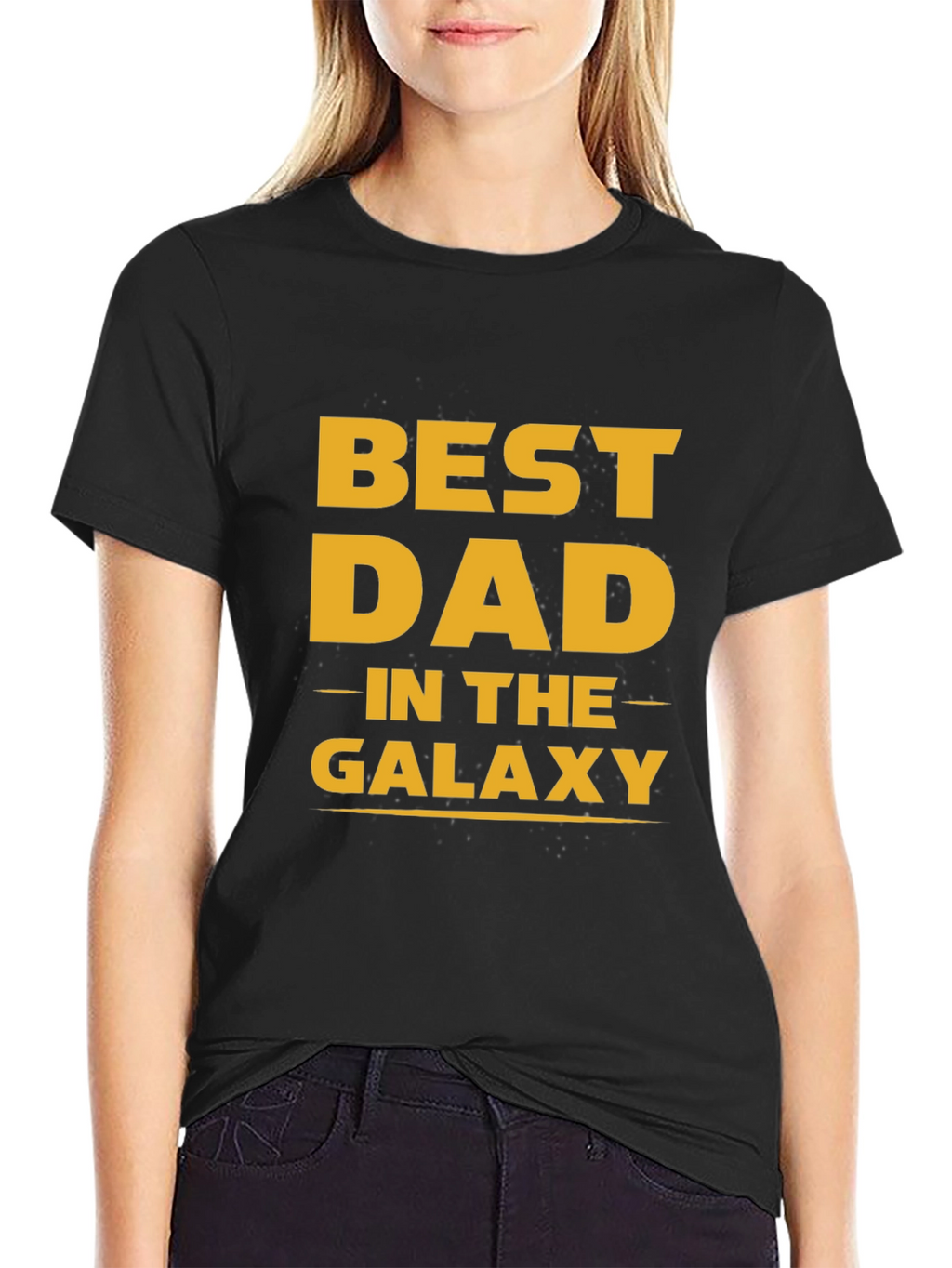 Best Dad in the Galaxy Black T-Shirt