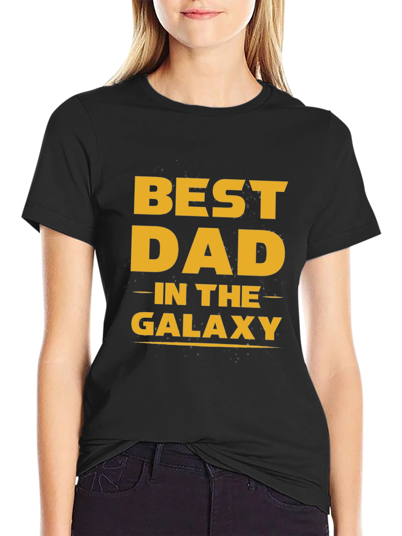Best Dad in the Galaxy Black T-Shirt