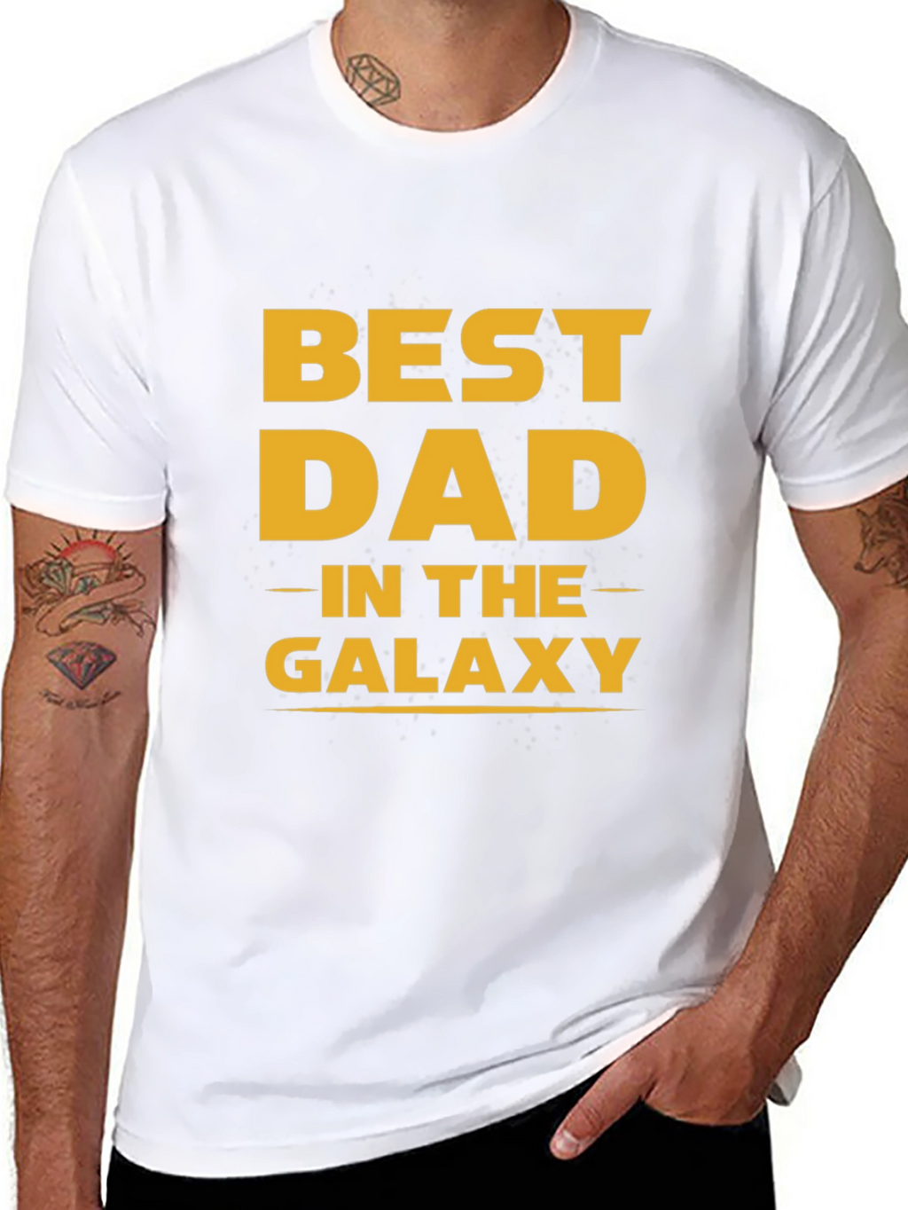 Best Dad in the Galaxy Black T-Shirt