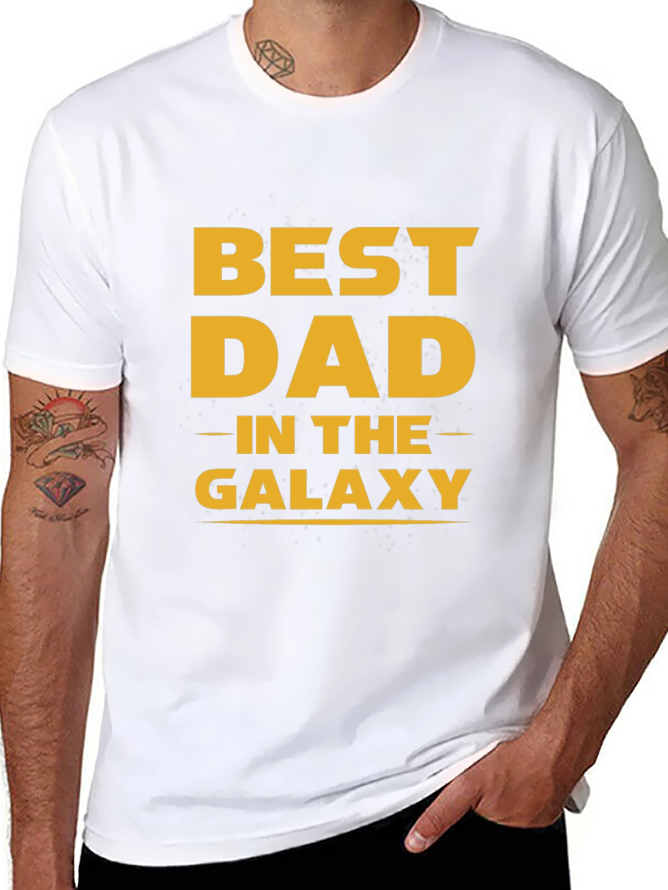 Best Dad in the Galaxy Black T-Shirt
