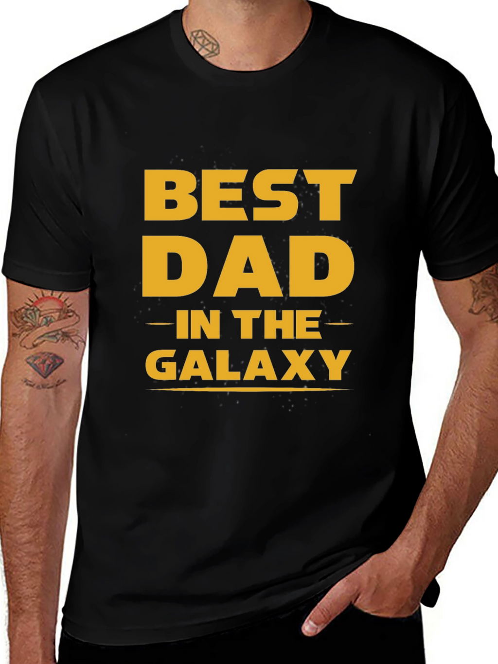 Best Dad in the Galaxy Black T-Shirt