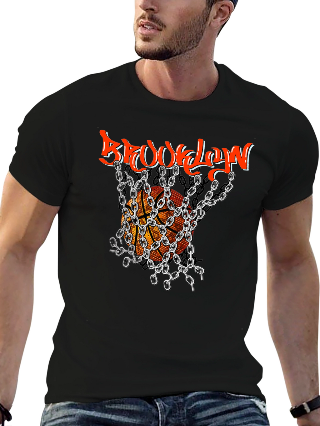 Brooklyn Basketball Graphic Tee - Stylish Mens T-Shirt