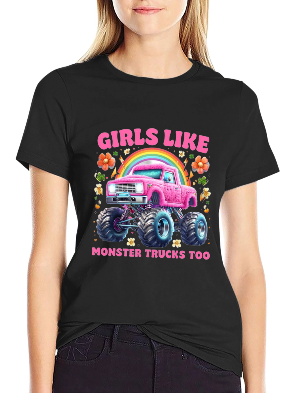 Girls Like Monster Trucks T-Shirt
