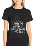 Heartfelt Words Graphic Tee - Black Cotton Blend