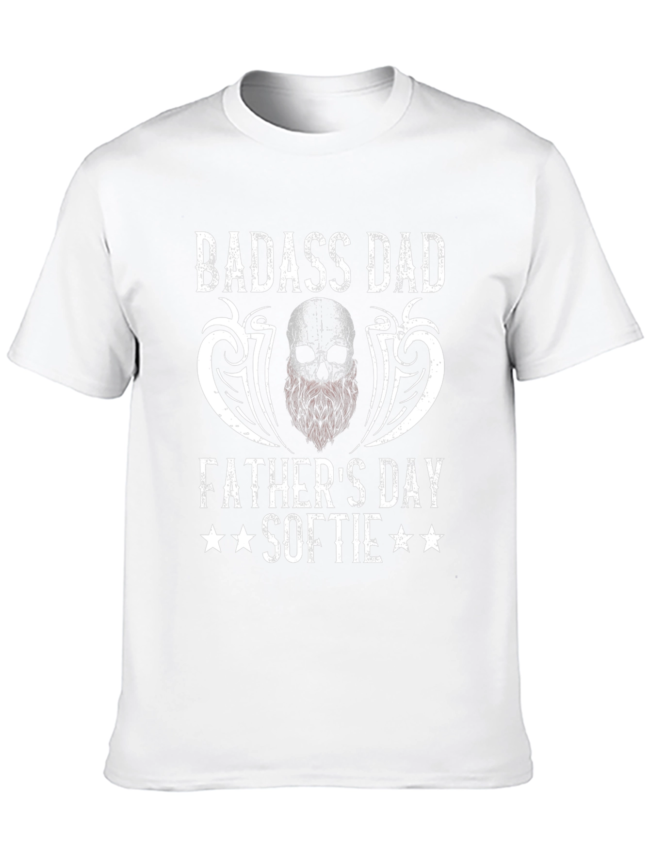Badass Dad Fathers Day Softie Graphic T-Shirt