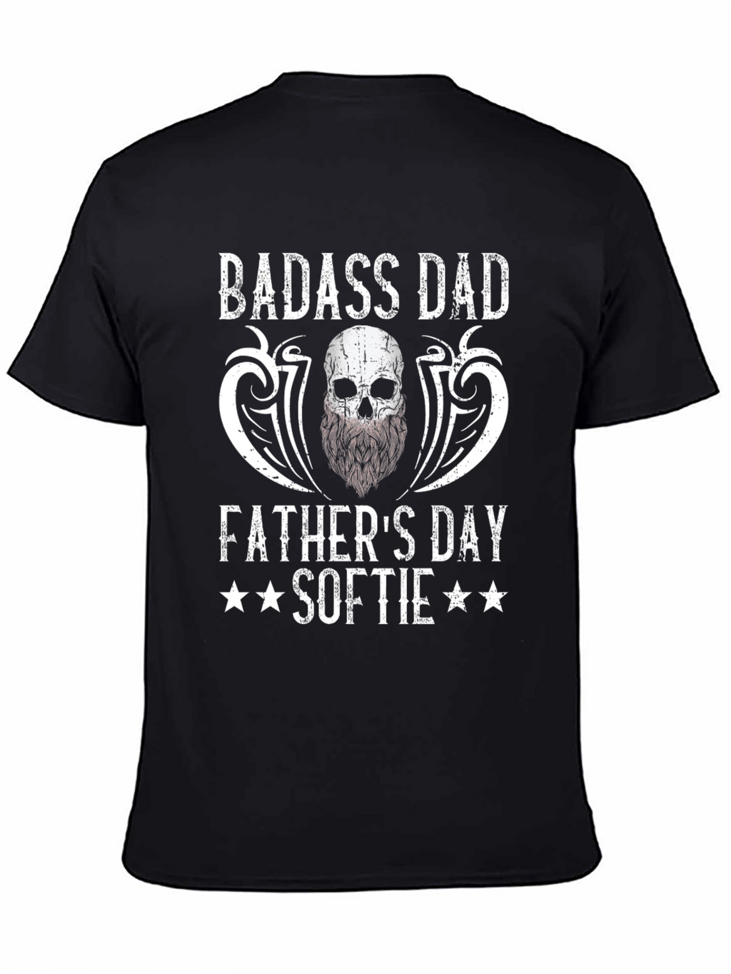 Badass Dad Fathers Day Softie Graphic T-Shirt