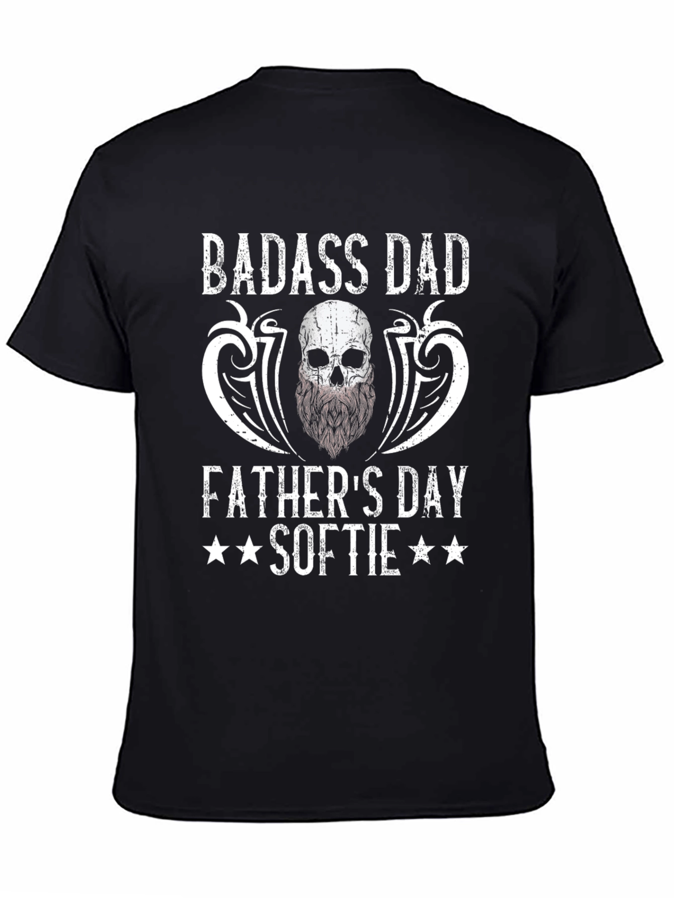 Badass Dad Fathers Day Softie Graphic T-Shirt