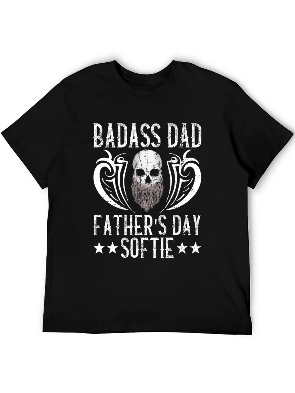 Badass Dad Fathers Day Softie Graphic T-Shirt