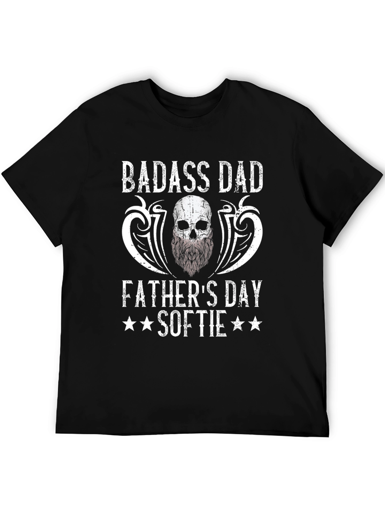 Badass Dad Fathers Day Softie Graphic T-Shirt
