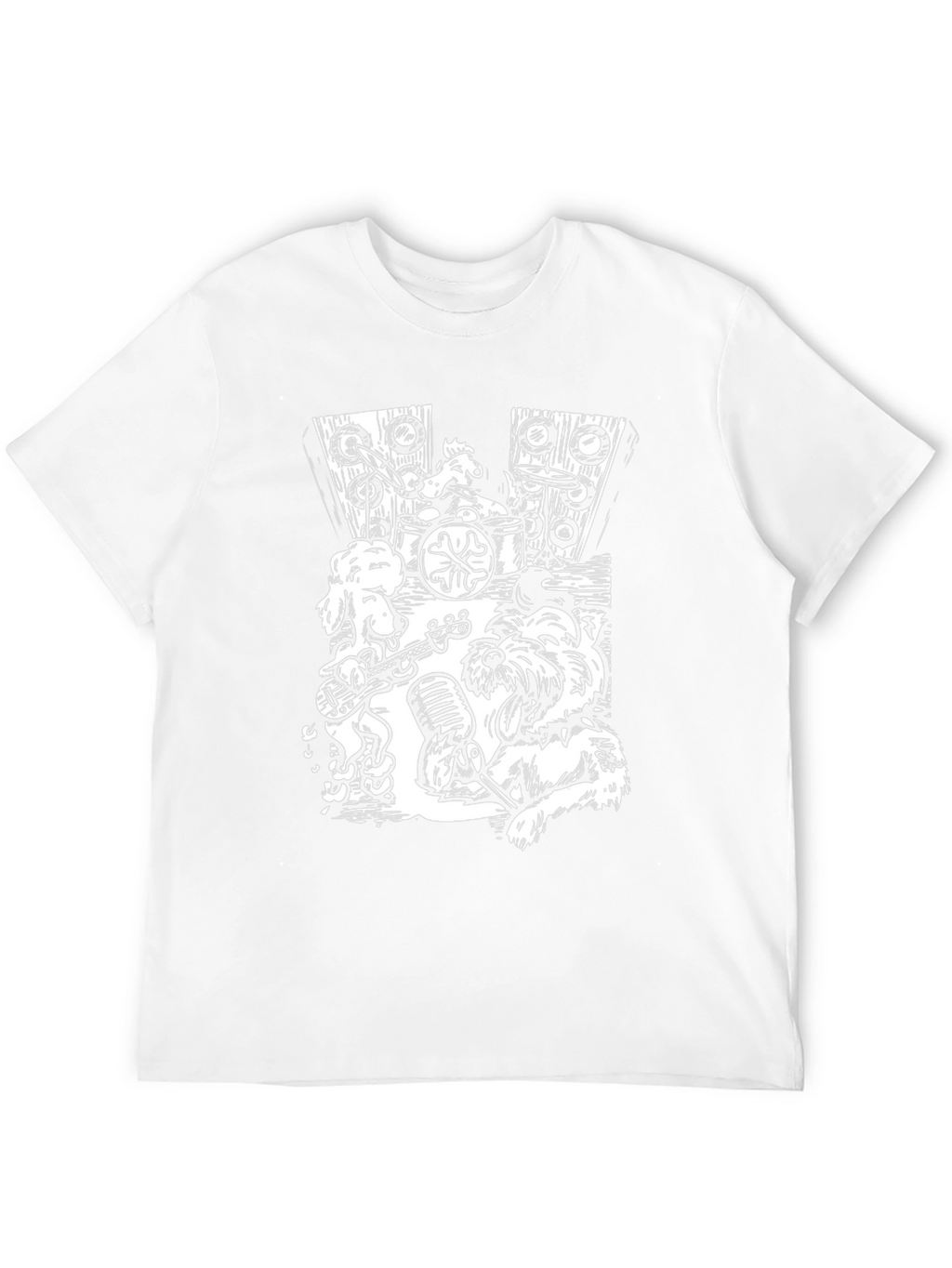 Dog Band T-Shirt - Black Cotton Music Tee