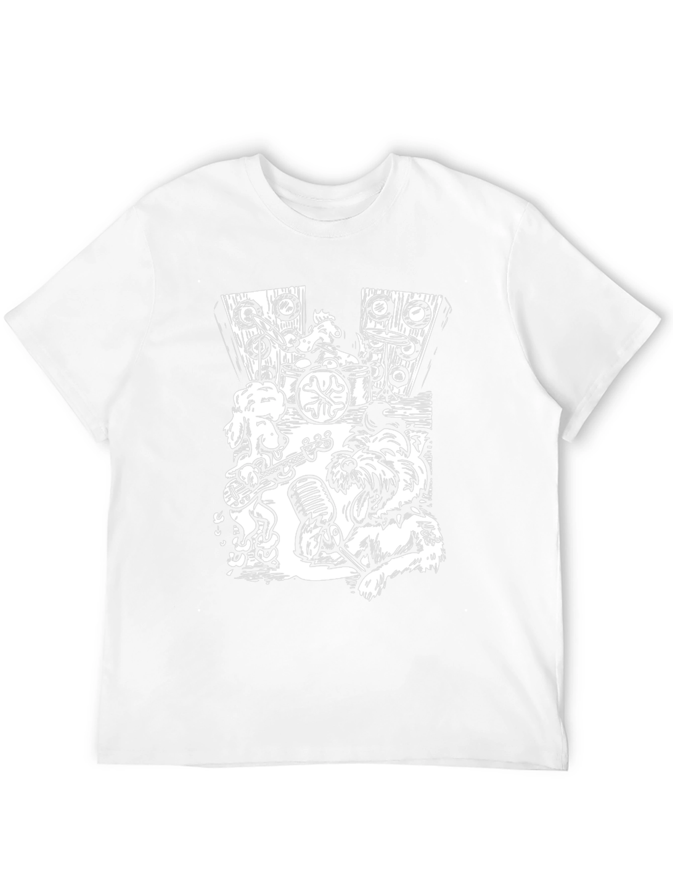 Dog Band T-Shirt - Black Cotton Music Tee