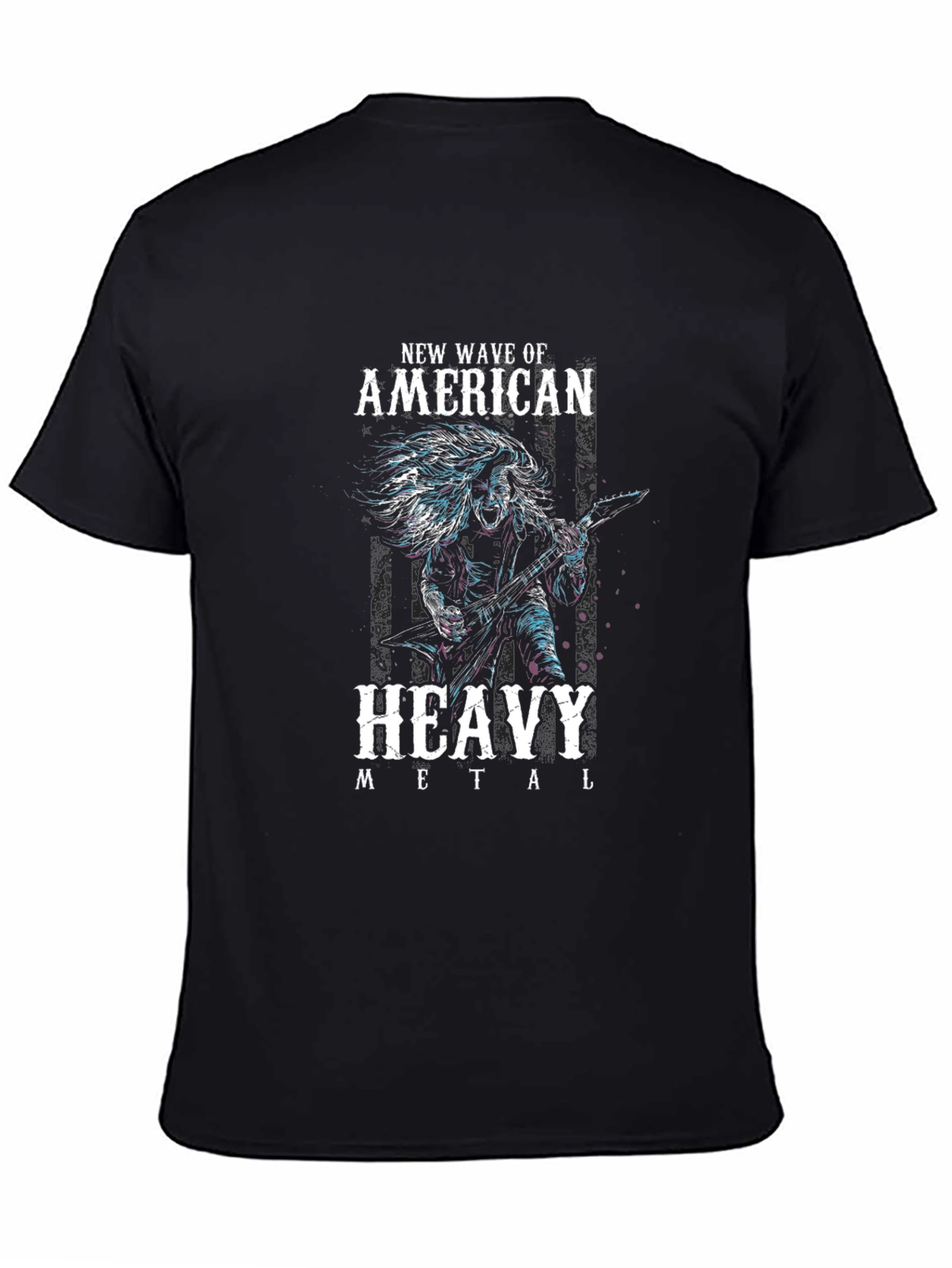 New Wave American Heavy Metal Graphic T-Shirt