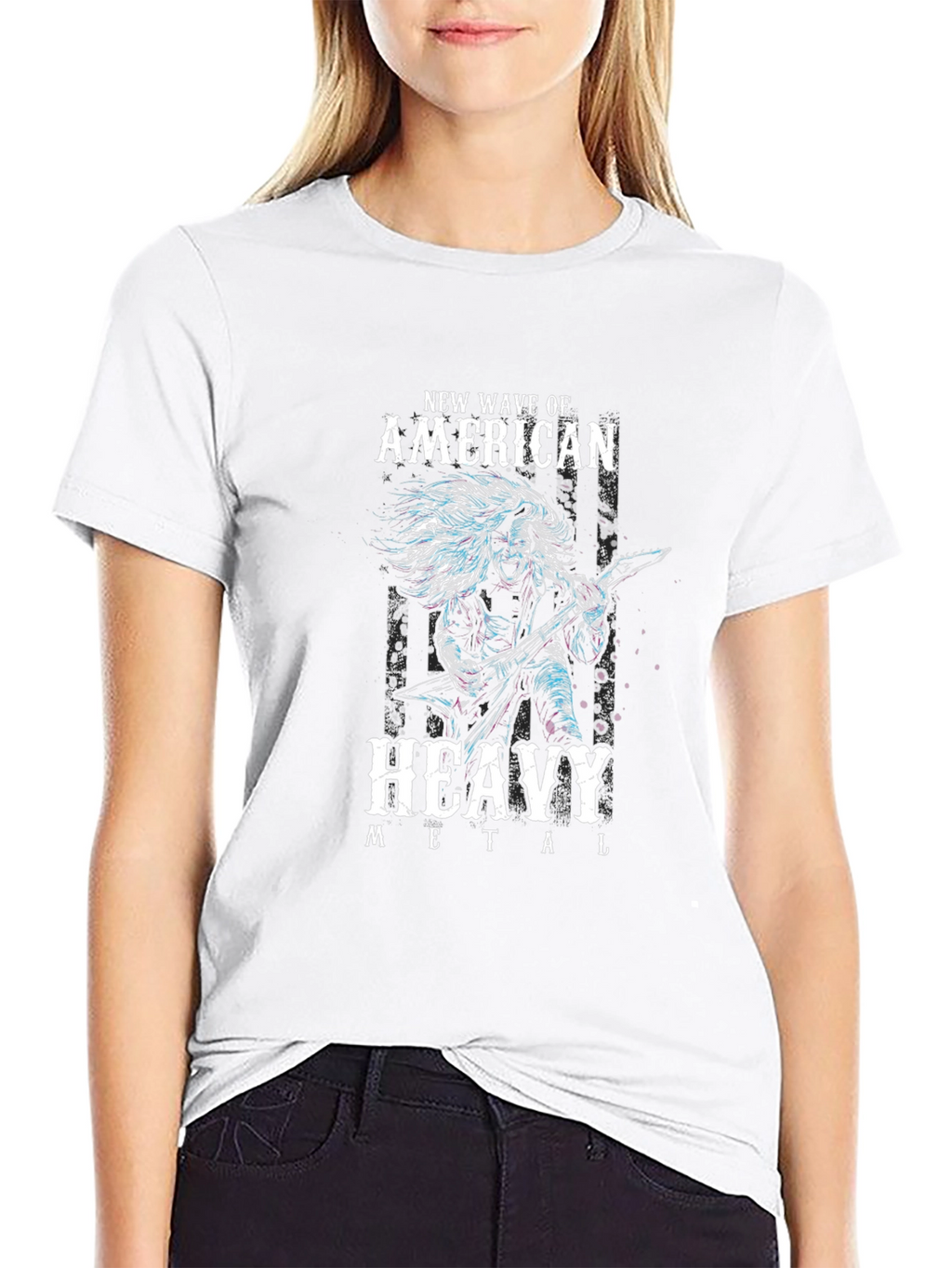 New Wave American Heavy Metal Graphic T-Shirt