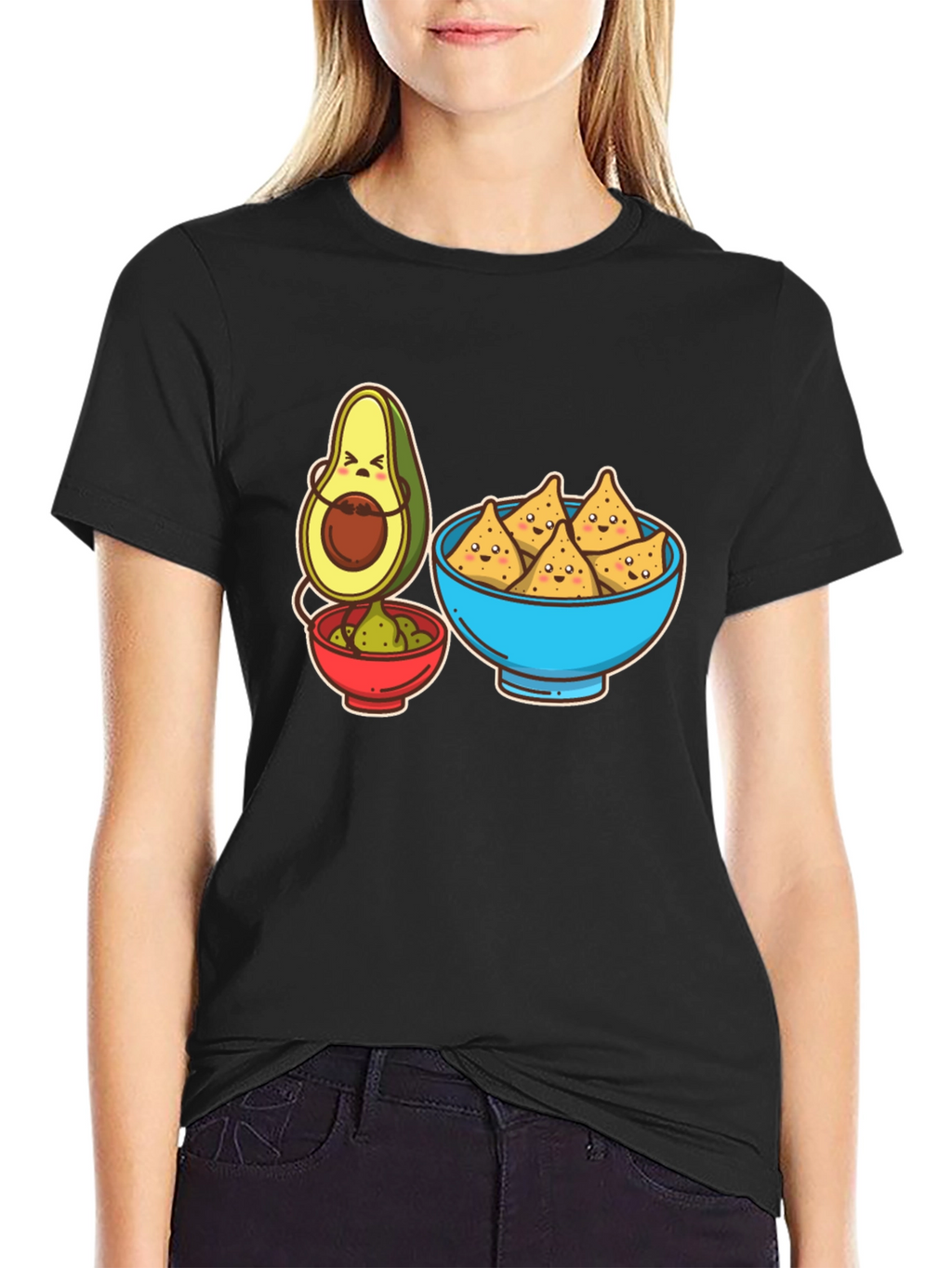 Avocado & Chips Graphic T-Shirt - Funny Foodie Tee
