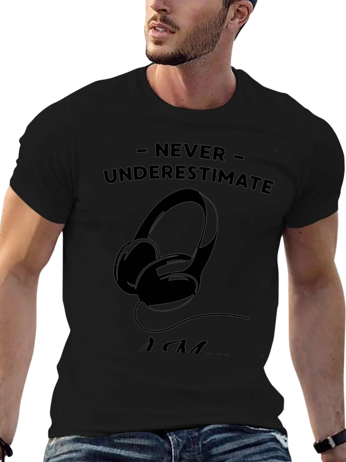 Never Underestimate An EDM Fan Black T-Shirt