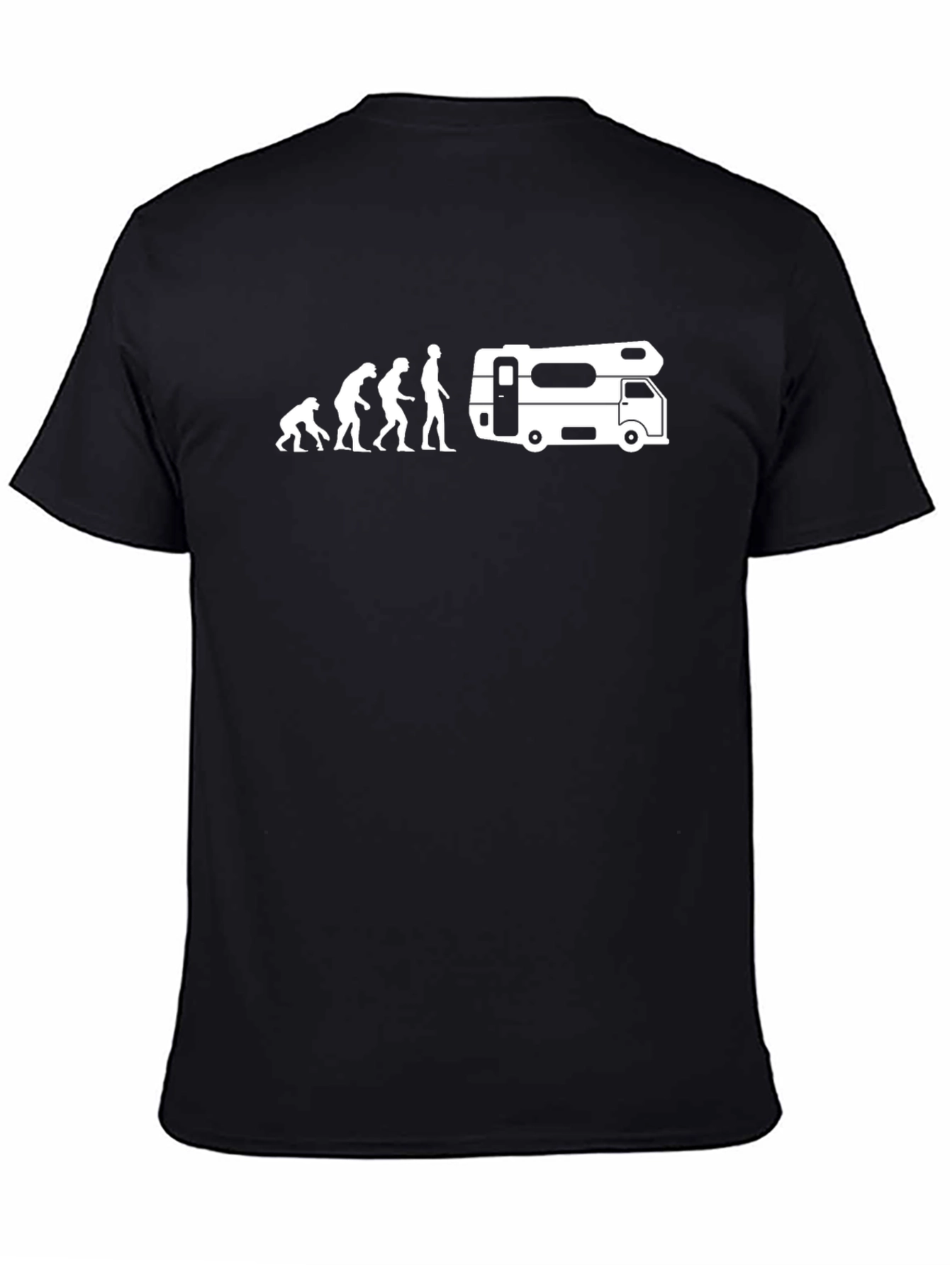 Evolution to RV Camper T-Shirt - Black Cotton Tee