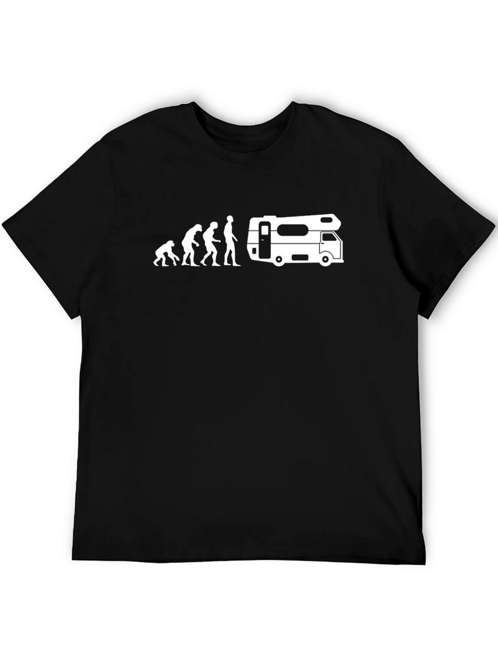 Evolution to RV Camper T-Shirt - Black Cotton Tee