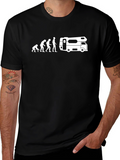 Evolution to RV Camper T-Shirt - Black Cotton Tee