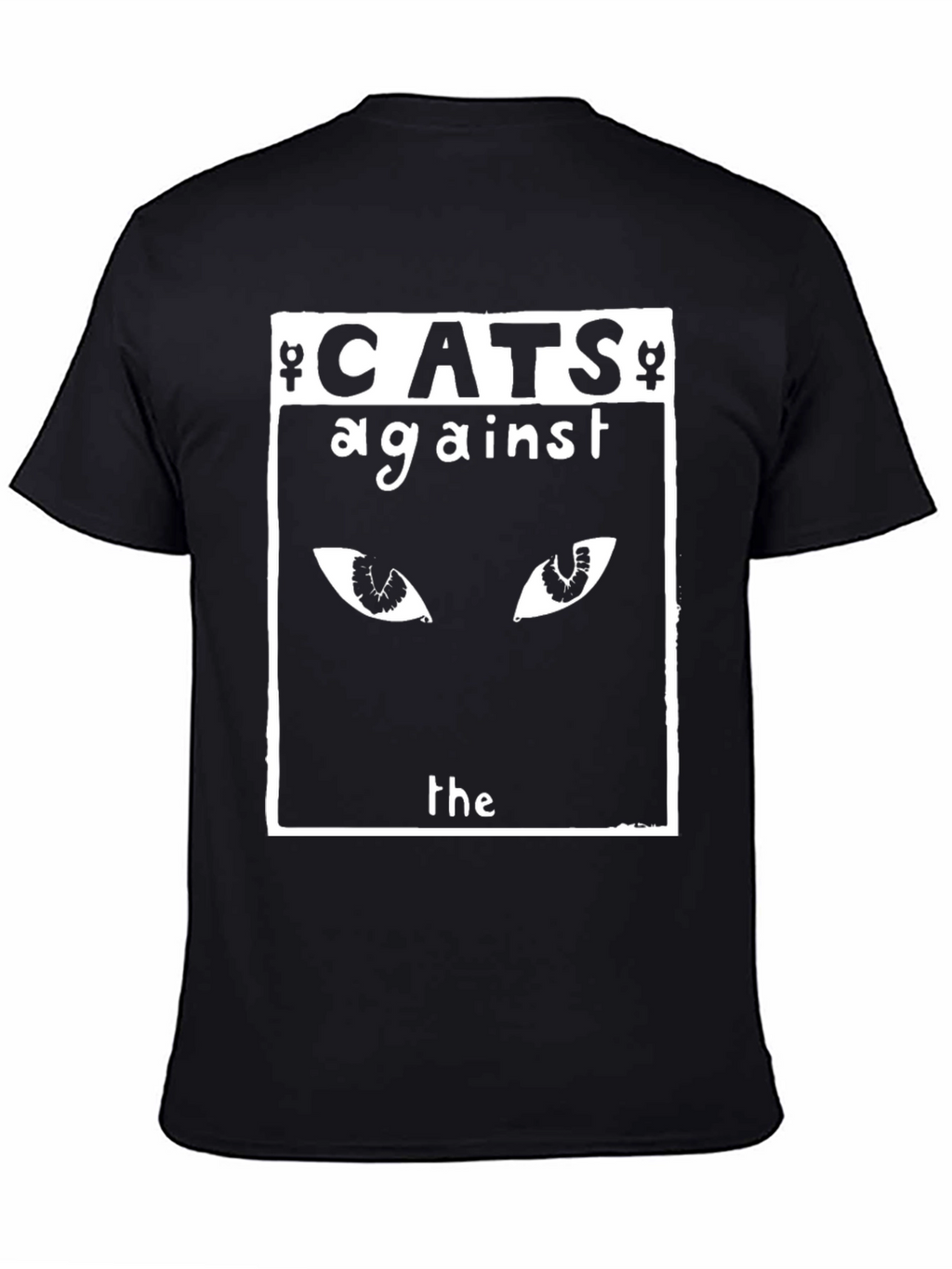 Cats Against the World Black Graphic T-Shirt