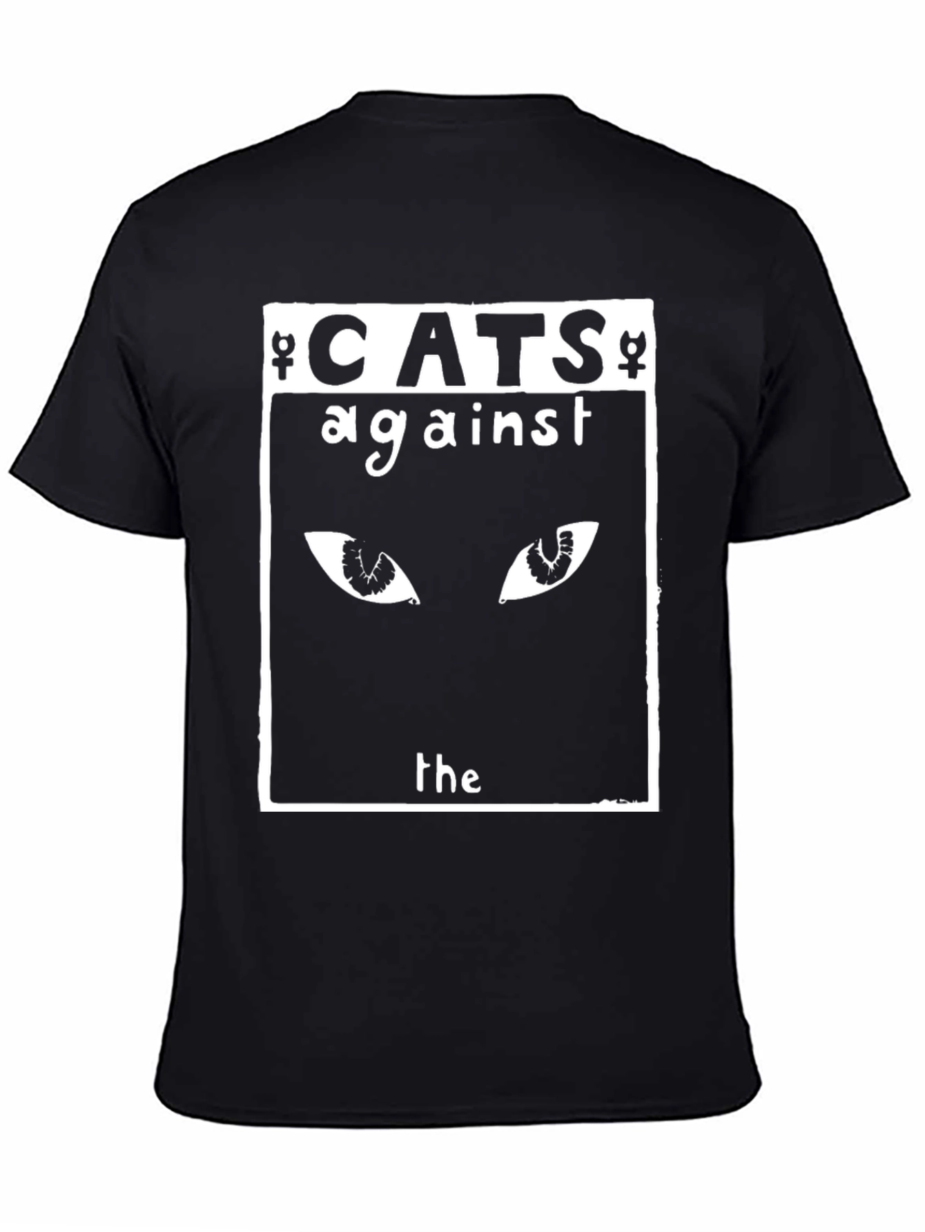 Cats Against the World Black Graphic T-Shirt