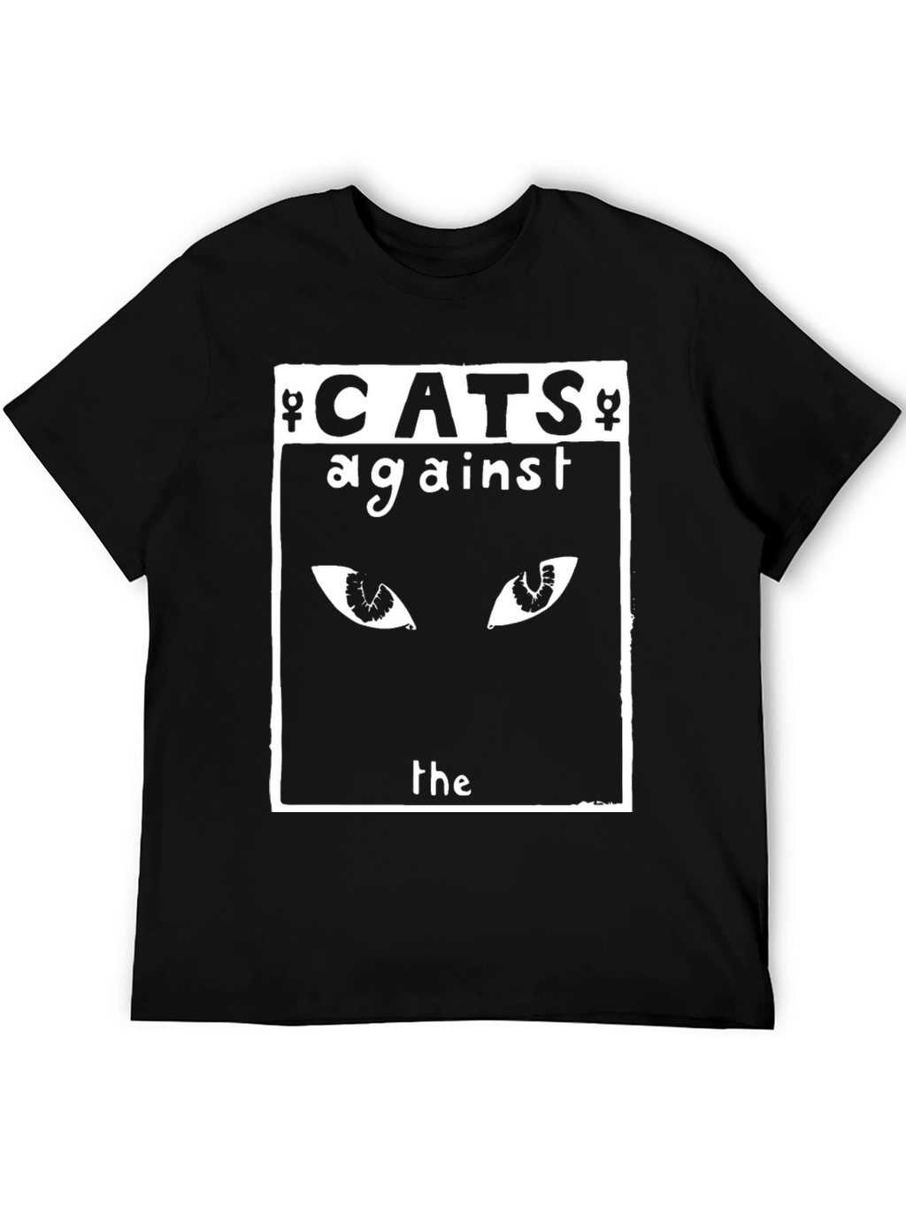 Cats Against the World Black Graphic T-Shirt