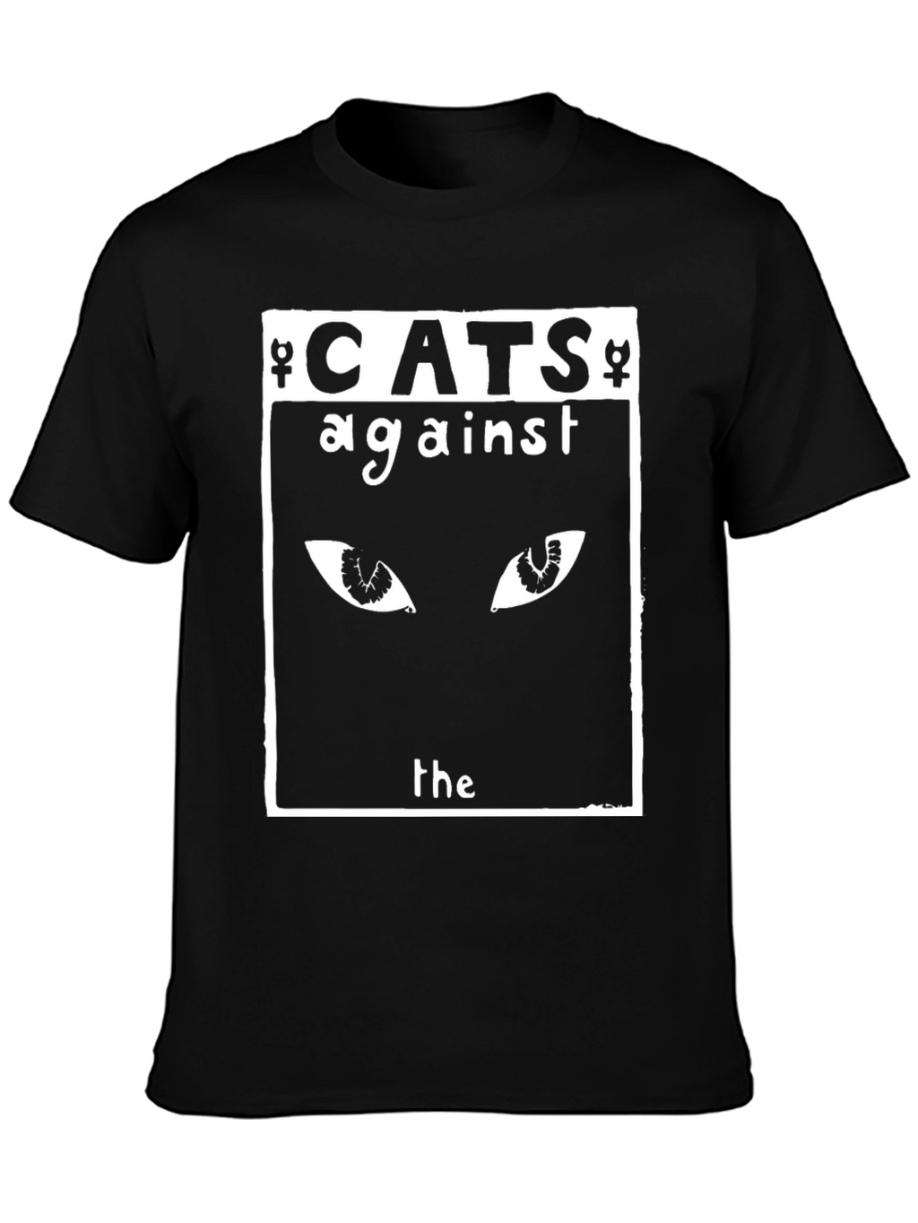 Cats Against the World Black Graphic T-Shirt