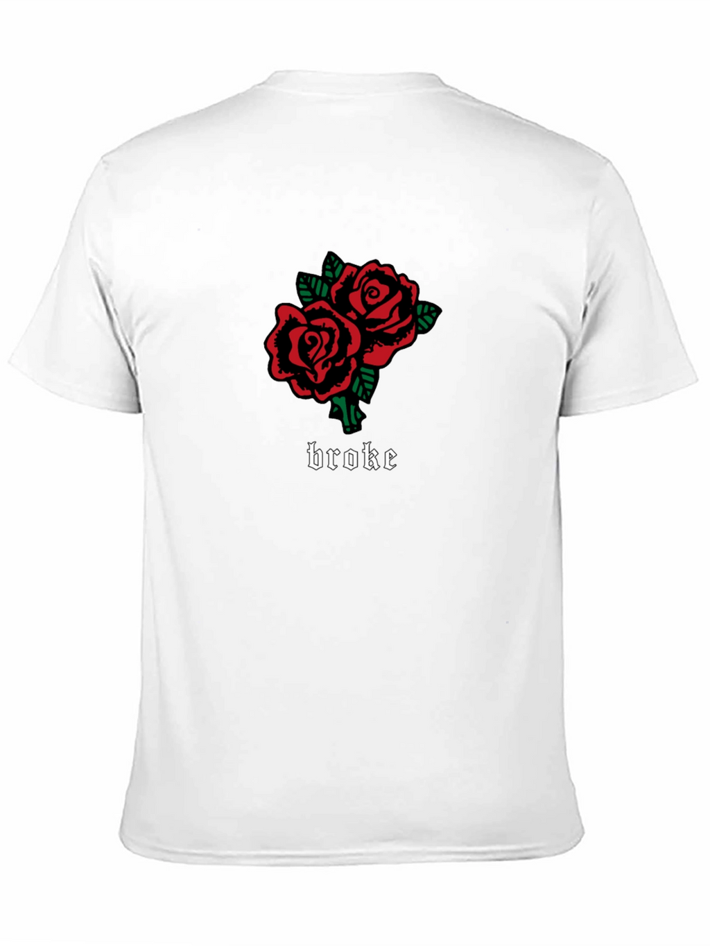 Broke Roses Graphic Tee - Black Casual T-Shirt