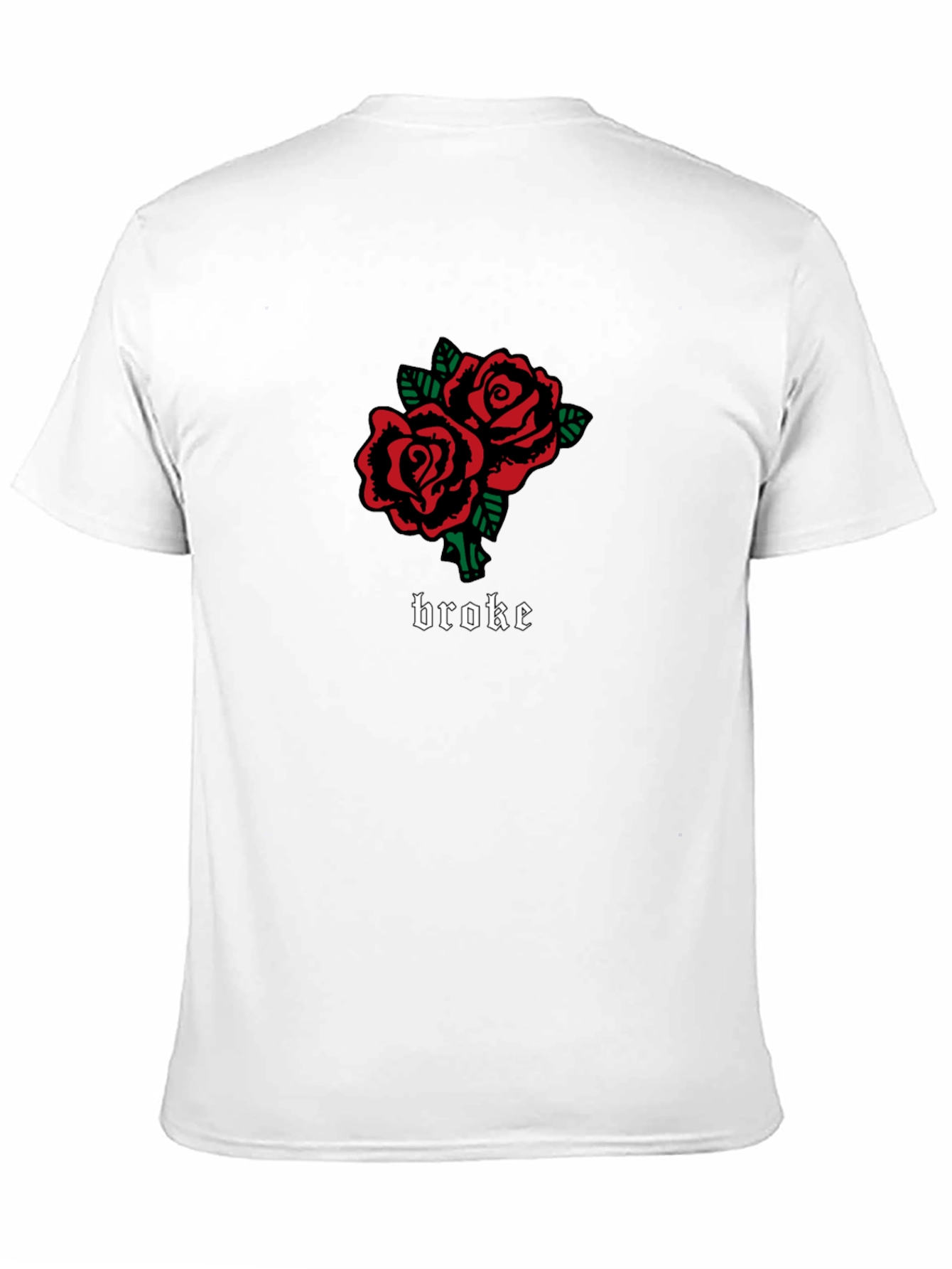 Broke Roses Graphic Tee - Black Casual T-Shirt