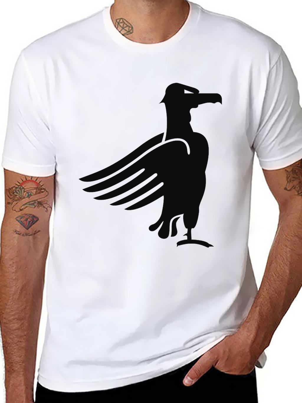 Black Eagle Graphic Tee - Mens Casual Shirt